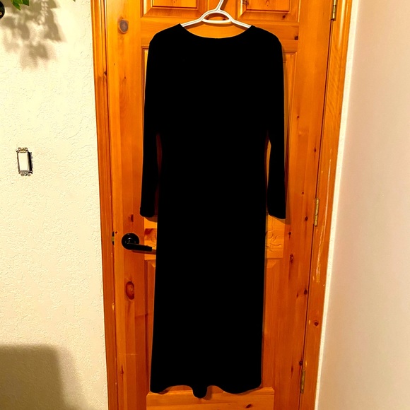Vintage black velvet maxi dress - Picture 3 of 4